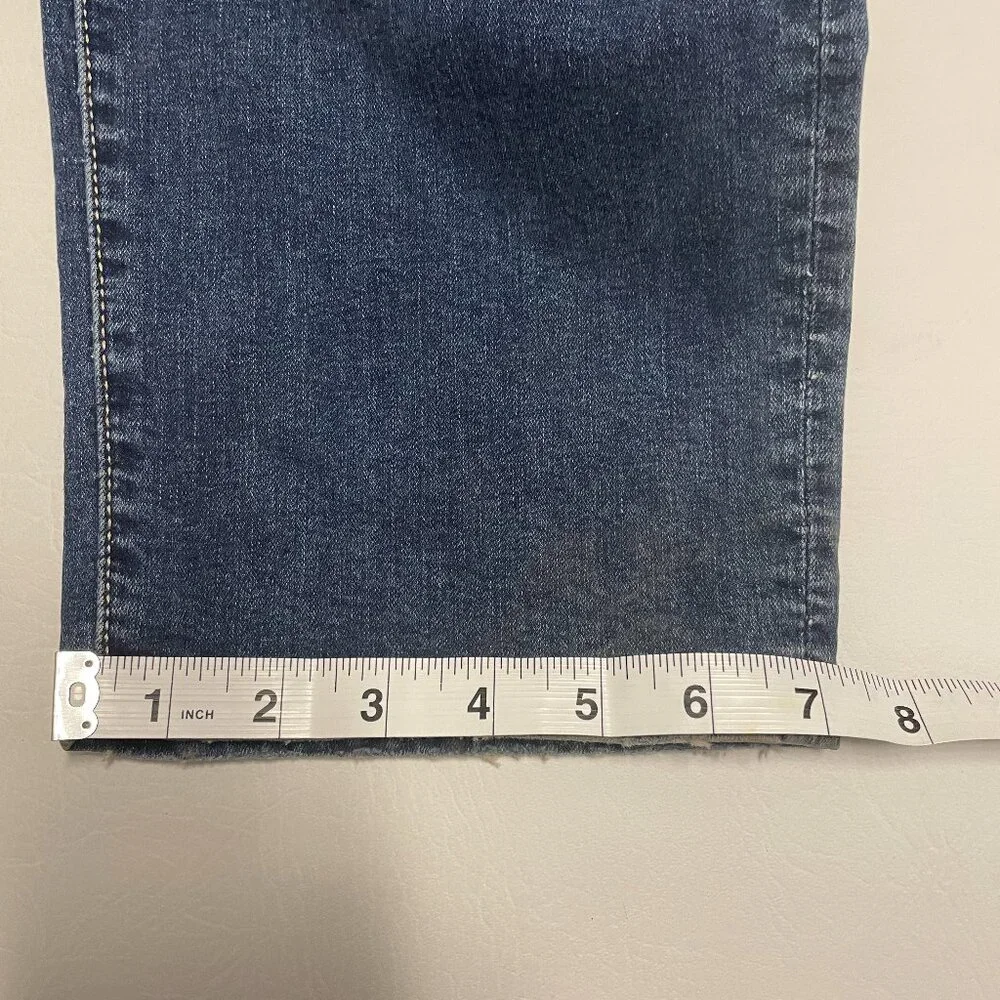 True Religion Jeans Mens 40 x 33 Blue Geno Relaxed Slim SN Flap Stretch 44223
